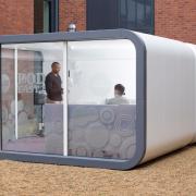 Meeting room pod for outdoors